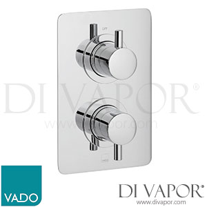 VADO CEL-148D/SQ-TRIM-C/P Trim Kit DX Celsius Square 1 Outlet 148D Thermostatic Valve (CON-048D-BR) Spare Parts