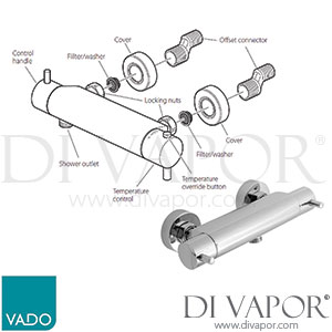 Vado CEL-149-1/2-CP Celsius Bar Shower Mixer Spare Parts