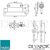 VADO CEL 1701 12 11 CP Spare Parts Diagram