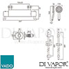 VADO CEL 1701 34 11 CP Spare Parts Diagram