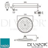 VADO CER HEADSA CP Spare Parts Diagram