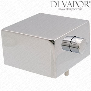Square Temperature Handle Used on Same Valve as Chatsworth CH189272 Thermostatic Cartridge - Chrome