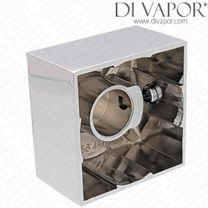 Square Flow Handle Used on Same Valve as Chatsworth CH189272 Thermostatic Cartridge - CH189272XG9W Compatible Spare - Chrome