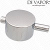 Round Flow Handle Used on Same Valve as Chatsworth CH189272 Thermostatic Cartridge - CH189272XG9W2 Compatible Spare - Chrome