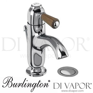 Burlington CH22 WAL Chelsea Curved Basin Mixer with Walnut Lever & Pop Up Waste Tap Spare Parts