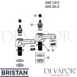 Bristan CHC 1/2 C Choices Basin Taps Spare Parts