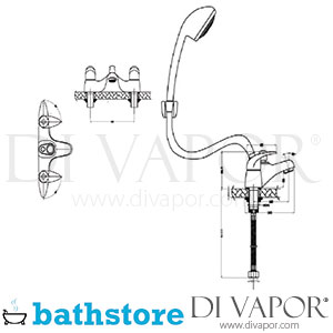 Bathstore CHR CO422DC Contour Dual Deck Bath / Shower Mixer Spare Parts