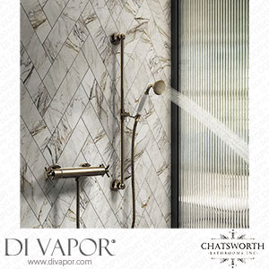 Chatsworth Antique Brass Traditional Crosshead Shower Bar Valve + Slider Rail Kit - CHTBVAB Spare Parts