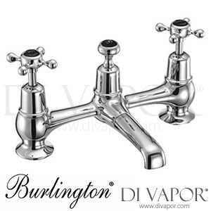 Burlington CL10 BLA Claremont 2 Tap Hole Bridge Basin Mixer with Plug, Chain Waste & Swivel Spout Spare Parts