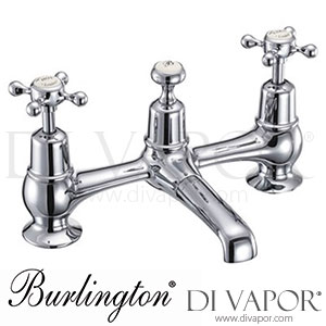 Burlington CL10 MED Claremont 2 Tap Hole Bridge Basin Mixer with Plug, Chain Waste & Swivel Spout Spare Parts