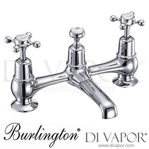 Burlington CL10 Claremont 2 Tap Hole Bridge Basin Mixer with Plug, Chain Waste & Swivel Spout Spare Parts