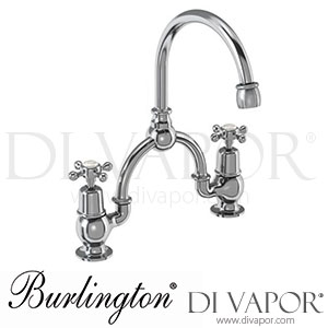 Burlington CL28-QT MED | CL28 MED-QT Claremont 2 Tap Hole Arch Mixer with Curved Spout (230mm Centres) Spare Parts