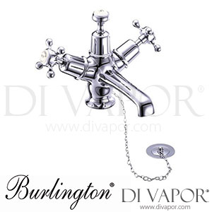 Burlington CL5 MED Claremont Basin Mixer Tap with Plug & Chain Waste Spare Parts