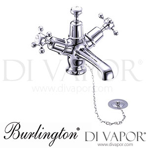Burlington CL5-QT Claremont Basin Mixer Tap with Plug & Chain Waste Spare Parts
