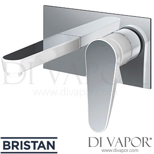 Bristan CLR WMBAS WHT Claret Wall Mounted Basin Mixer - White & Chrome - 24/06/2015 - Tap Spares