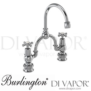 Burlington CLR28-QT MED | CLR28 MED-QT Claremont 2 Tap Hole Regent Arch Mixer with Curved Spout (230mm Centres) Spare Parts