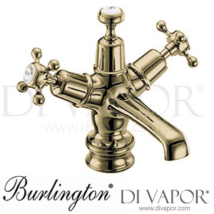 Burlington CLR6-QT GOLD Claremont Regent Basin Mixer Tap with Click-Clack Waste Spare Parts