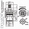 Clifford Morris Davenport 28 Spline Cold Tap Cartridge Compatible Spare