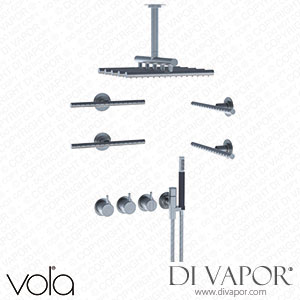 Vola 3/4 Inch Thermostatic Mixer with 3-Way Diverter (COMBI-8) Spare Parts