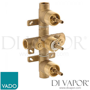 VADO CON-BV028D/2-BR Concealed 2 Outlet 3 Handle Thermostatic Valve Spare Parts