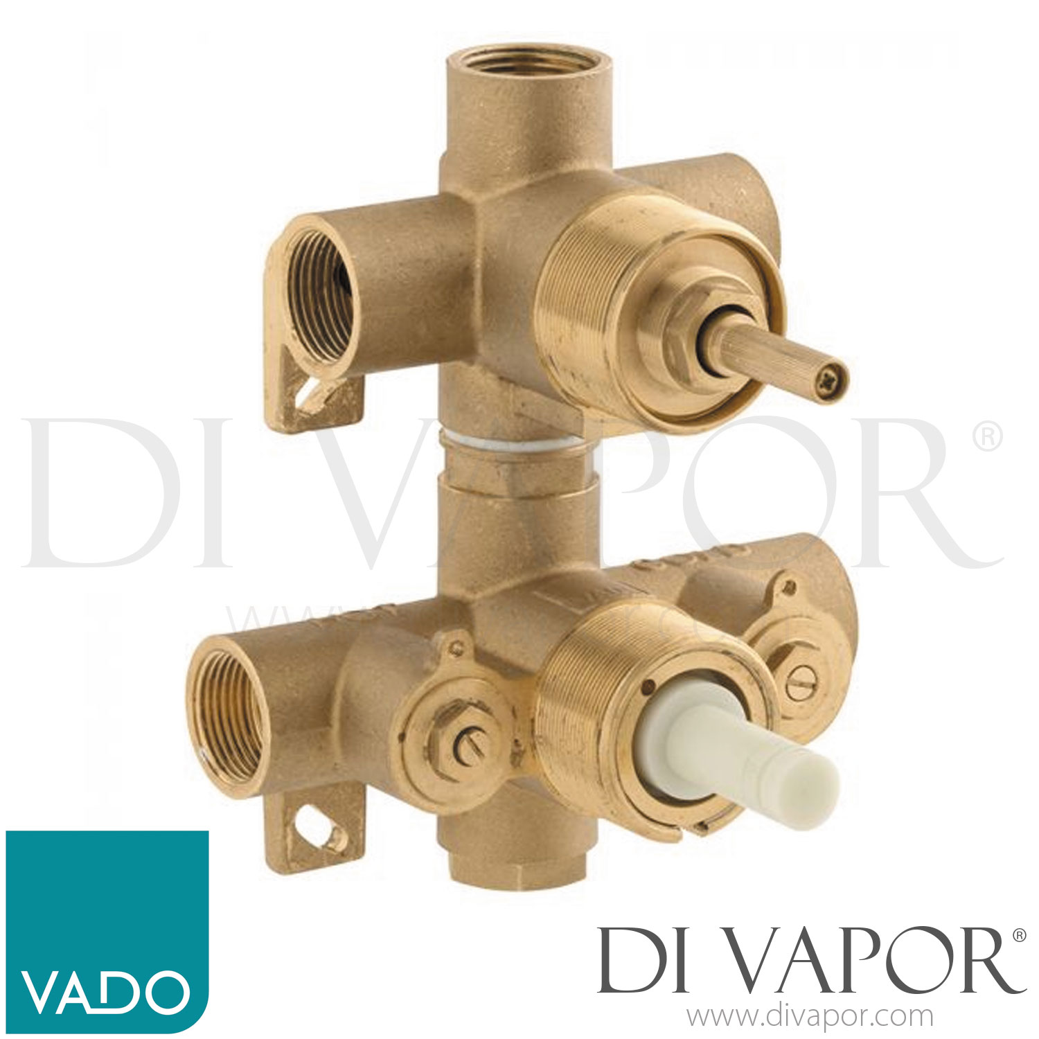 VADO CONBV048D/3BR Concealed 3 Outlet 2 Handle Thermostatic Shower