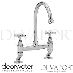 Clearwater COTBC Cottage Bridge Twin Lever Chrome Kitchen Mixer Tap Spare Parts