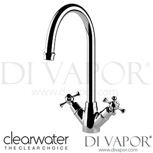 Clearwater COTC Cottage Twin Lever Chrome Monobloc Kitchen Mixer Tap Spare Parts