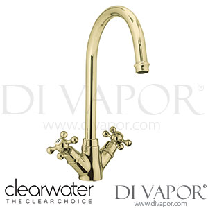 Clearwater COTG Cottage Twin Lever Gold Monobloc Kitchen Mixer Tap Spare Parts