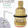 Carron Phoenix Rennie Tap Cartridge Hot - 28 Spline, 1/2" 133.0358.053 Compatible Tap Valve - CP-1189