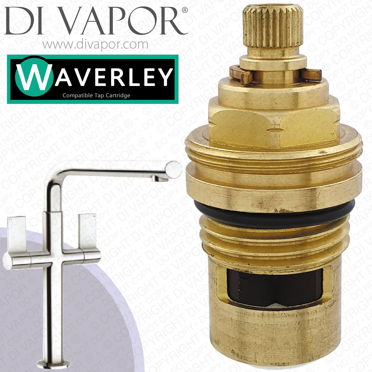 Carron Phoenix Waverley Tap Cartridge Cold 28 Spline, 1/2 Inch 133.