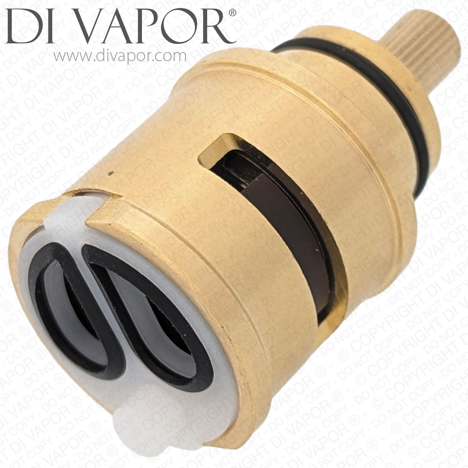 Carron Phoenix Dante Hot Tap Cartridge - 28 Spline, 1/2" With 28mm Collar Compatible Tap Valve Cp 2257 - View #3