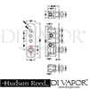 Hudson Reed Topaz Push-Button Shower Valve Dimension