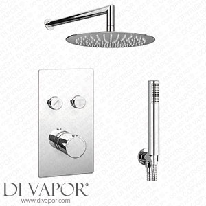 Cruze Round Push-Button Shower Valve Pack with Handset + Rainfall Shower Head - CRZ-PB-PK2 Spare Parts