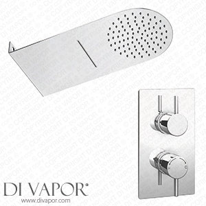 Cruze Shower Package with Valve + Flat Dual Fixed Shower Head (Waterfall / Rainfall) - CRZ-SCV-PK3 Spare Parts