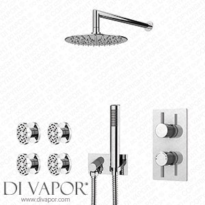 Cruze Round Modern Shower System with Handset 4 Body Jets + 200mm Shower Head - CRZ3SS Spare Parts