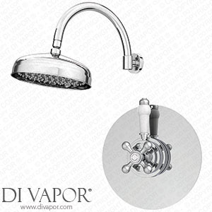 Victorian Plumbing Lancaster Round Concealed Dual Thermostatic Shower Valve with 8 Head & Round Curved Arm - CSV12-PK1 - Spare Parts