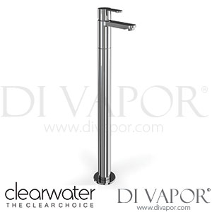 Clearwater CTA5 - W24 Crystal Single-Lever Bath Filler on Stand Pipe Floor Standing Spare Parts