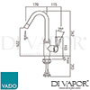 VADO CUC 1004 CP Spare Parts Diagram
