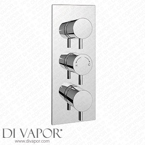 Cruze Triple Round Concealed Thermostatic Shower Valve - Chrome - CVT002 Spare Parts