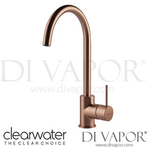 Clearwater CW02590BC Elara C Single Lever Brushed Copper Monobloc Kitchen Mixer Tap Spare Parts