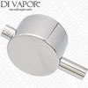 Fairford (14120698) Shower Valve Round Chrome Temperature Control Handle for 14120698CT Thermostatic Cartridge - D9QG Compatible Spare