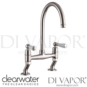 Clearwater DE3BN Delphini Bridge Twin Lever Brushed Nickel Kitchen Mixer Tap Spare Parts