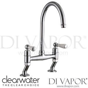 Clearwater DE3CP Delphini Bridge Twin Lever Chrome Kitchen Mixer Tap Spare Parts