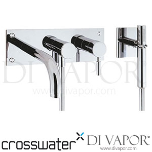 Crosswater DE431WC Design Bath 3 Hole Set with Kit Spare Parts