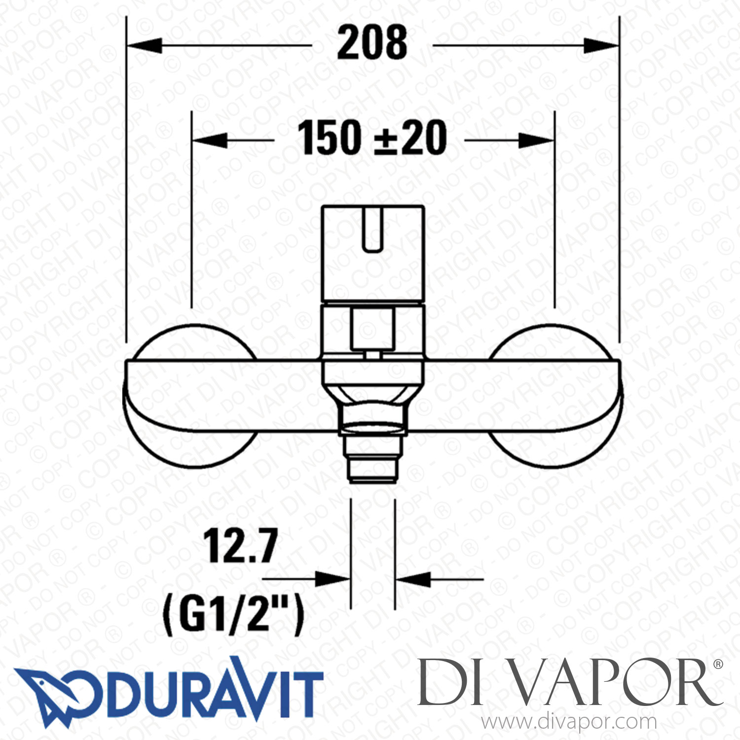 Duravit Dneo Single Lever Bath Mixer for Exposed Installation (De5230000) Spare Parts