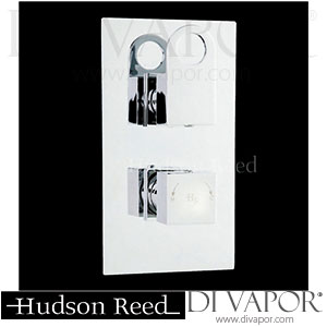 Hudson Reed Deco Twin Concealed Valve With Fixed Head, Additional Handset & Kit Spare Parts