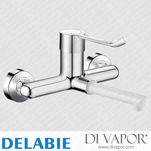 Delabie 2610EP Wall-Mounted Basin Mixer with Pressure-Balancing Spare Parts