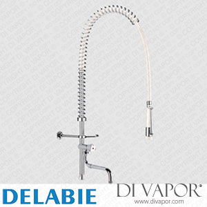 Delabie 433422 White Pre-Rinse Set with No Valve Spare Parts