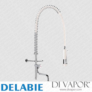 Delabie 435422 White Pre-Rinse Set without Valve with Short Column Spare Parts