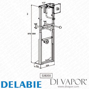 Delabie 538350 Tempofix Time Flow Urinal - 7 Sec - Spare Parts